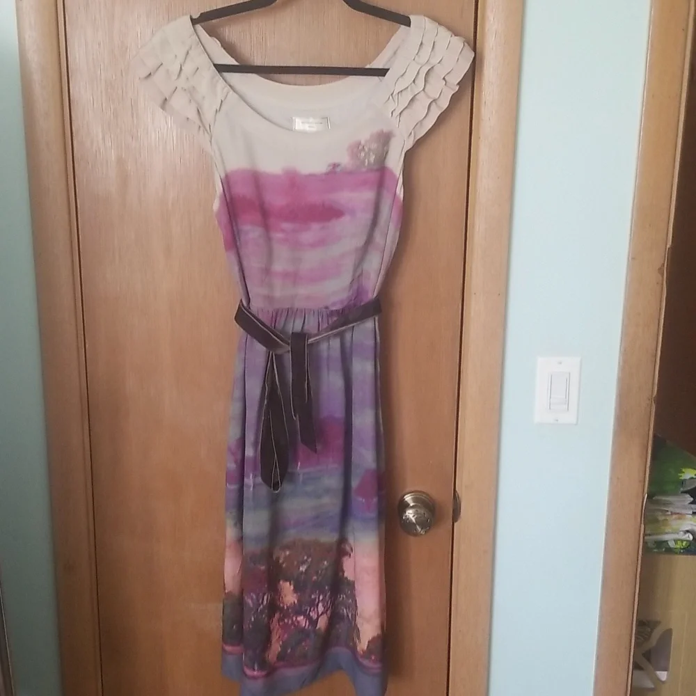 Anthropologie Moulinette Soeurs Violet Gloaming Dress sz 8